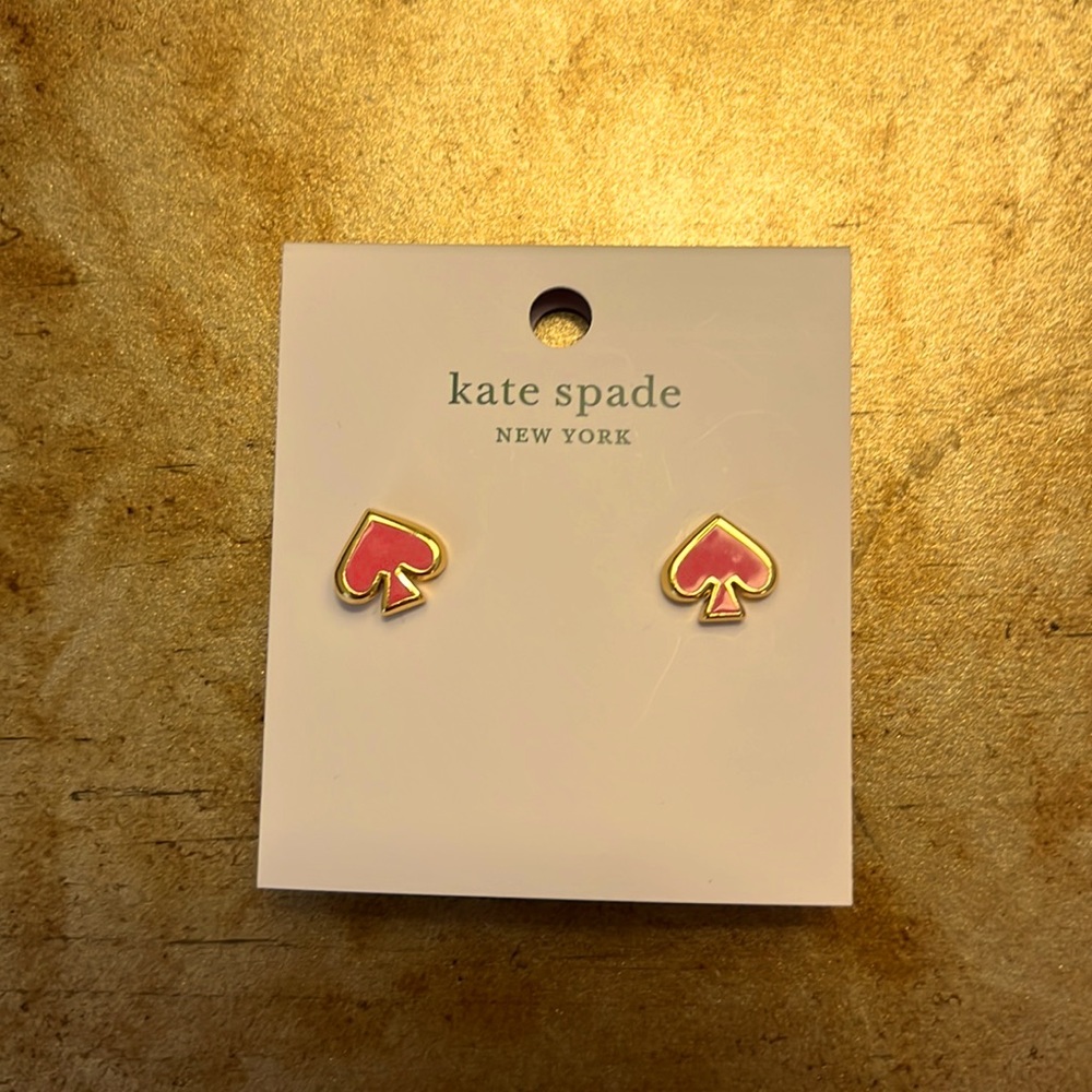 kate spade pink spade earrings